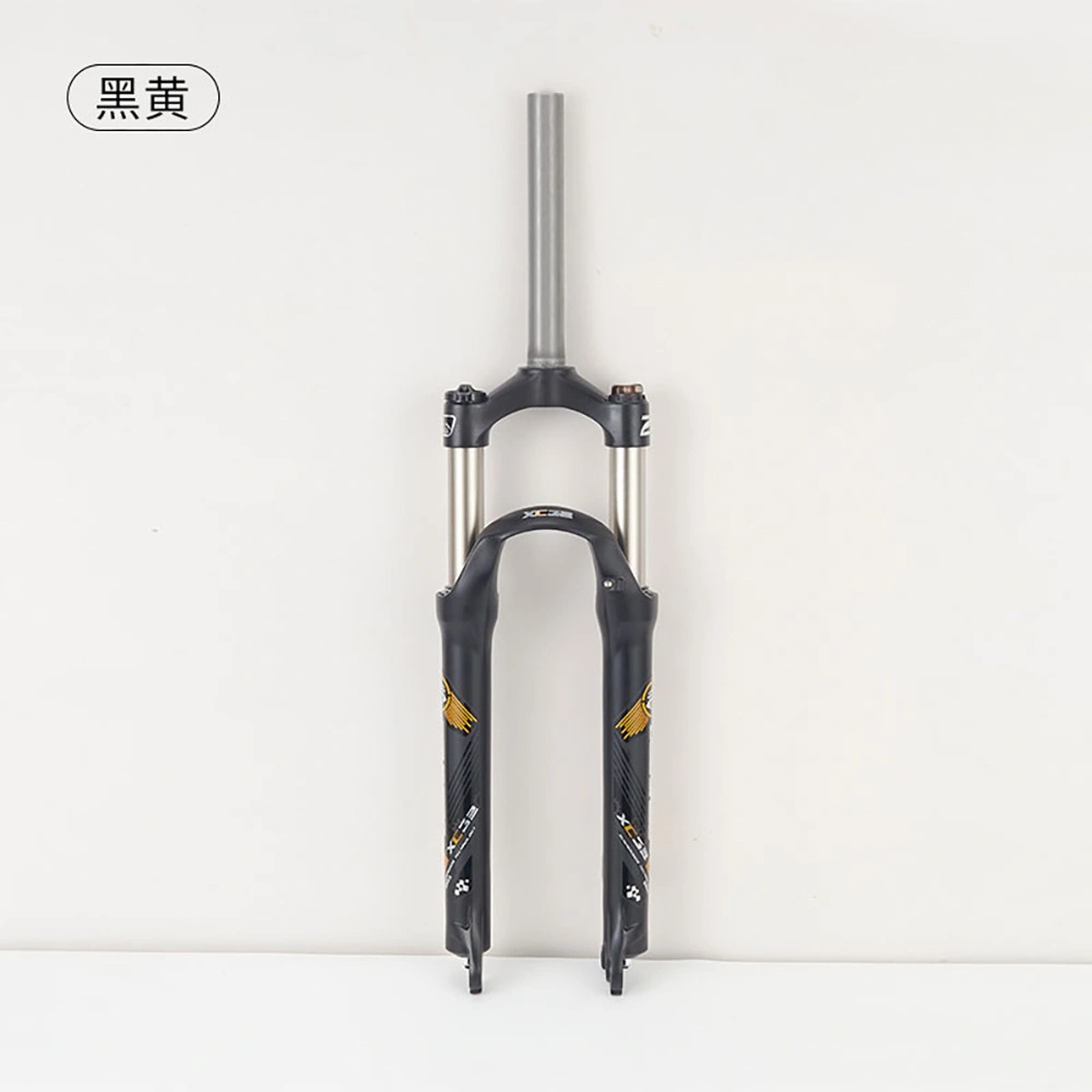 Mountain Bike Aluminum Alloy Front Fork Shoulder-Controlled Shock Absorber Lockable Mechanical Fork 26/27.5/29 Inch Spring Front Fork