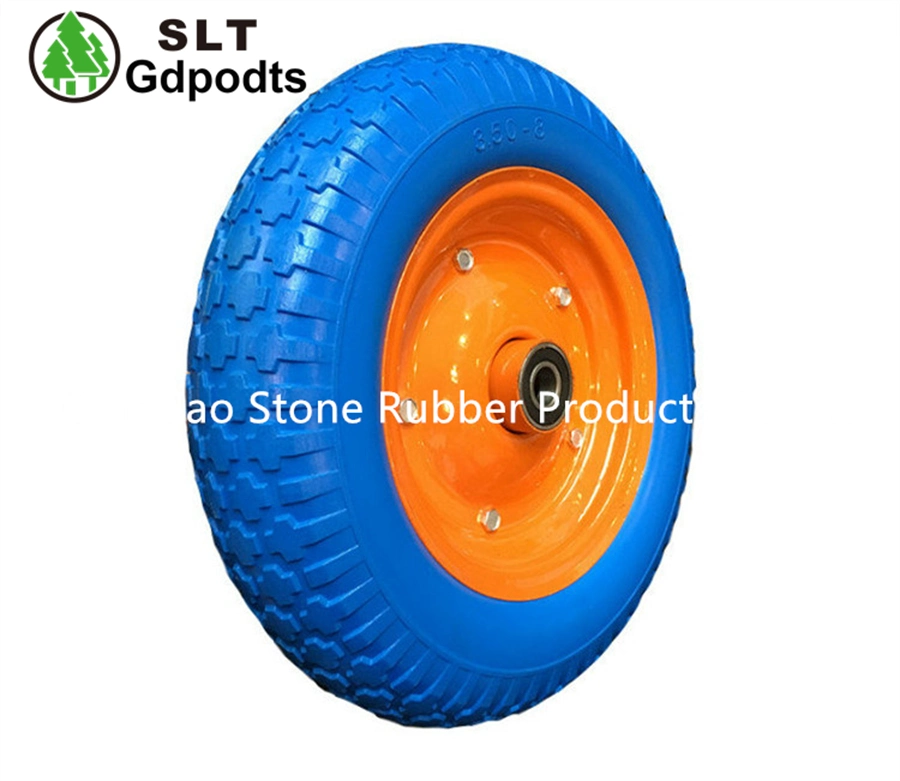 14 Inch 3.50-8 PU Flat Free Wheel