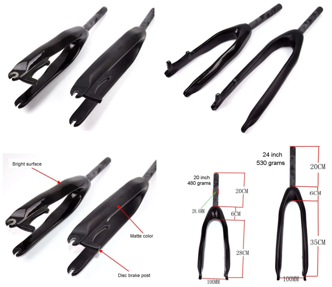 Bicycle Front Fork, Carbon Fiber Fork, Bicycle Carbon Fiber Handlebar Bicycle Accessories